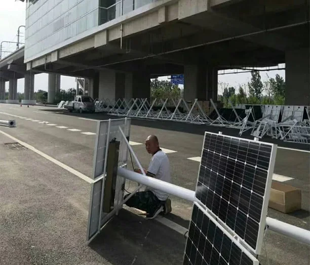 Street light battery for subway station